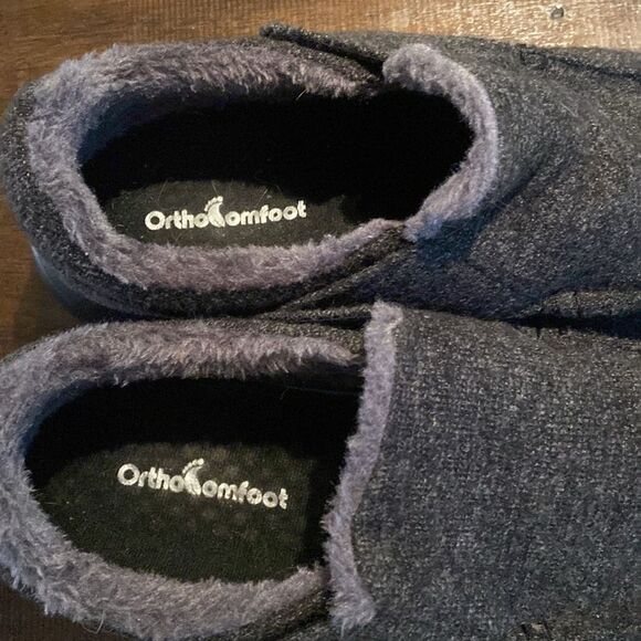 OrthoComfoot Mens Slippers Arch Support Plantar Fasciitis Orthopedic House - Picture 3 of 7